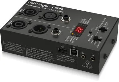 Behringer CT200 kiegészítő, kábeltesztelő, 8 az 1-ben, mikropocesszor vezérlés