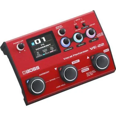 BOSS VE-22 ének effekt processzor, LCD kijelző, 99 memória, beépített looper