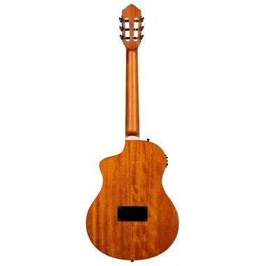 Ortega RTPDLX-FMA elektro-klasszikus gitár Flamed Maple Blue szín + tok