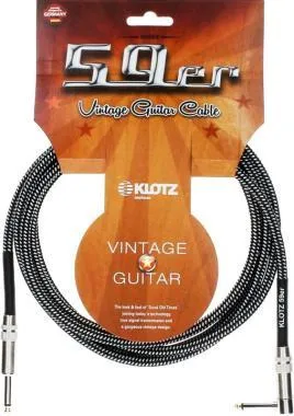 Klotz 59 pro Vintage gitárkábel jack dugók: egyenes - pipa - 3m