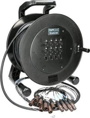 Klotz DrumLink 8/4 - 8x XLR 3p mama/papa + 4x XLR 3p papa/mama 12-cs. analóg csoportkábel dob - 40m