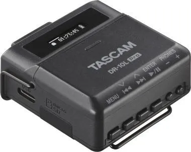 Tascam TM-DR10LPRO Tascam DR-10L Pro, 32bit float rögzítő, tartozék csíptetős mikrofonnal, SDXC rögzítés, opcionális BT