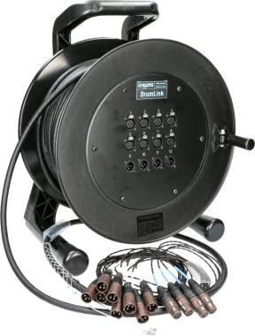 Klotz DrumLink 8/4 - 8x XLR 3p, 4x XLR 3p, 12-cs. analogový skupinový kabel, 25m