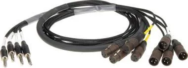 Klotz 4 csatornás insert audió adapter - ISR 4 x TRS - 4/4 XLR 3p mama/papa - 2m
