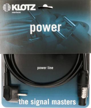 Klotz napájecí kabel 3G 1,5 mm² Schuko 90° - powerCON TRUE1 - 1,5m