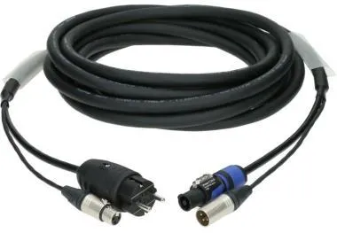 Klotz audio és táp 3G1.5 hibrid kábel XLR 3p + Schuko => powerCON - 5m