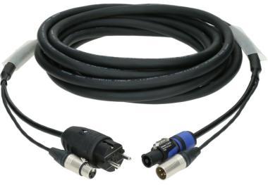 Klotz hybridní kabel audio a napájení 3G1.5 XLR 3p + Schuko => powerCON - 20m