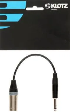 Klotz Összekötő adapter ellenállás mátrixszal XLR 3p papa - 6,35 mm jack dugó 3p - 0,2m