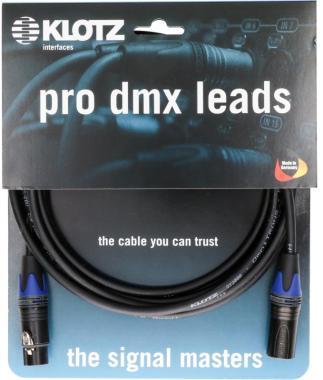 Klotz DMX kabel ultra flexibilní, XLR 3p, Neutrik konektory, 10m
