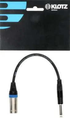 Klotz XLR 3p papa - TS 6,35 mm / Klotz XLR adapter - 0,2m