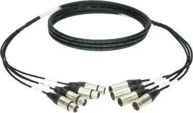 Klotz 4 csatornás digitális csoportkábel - DMX 4 x XLR 5p mama - 4 x XLR 5p papa Klotz - 3m