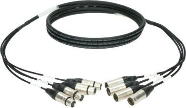 Klotz DMX kabel 4 kanály, 4 x XLR 5p samec, 4 x XLR 5p samice, 9m