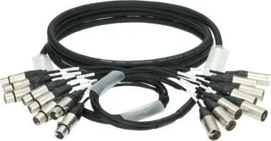 Klotz 8 csatornás digitális loom - DMX 8 x XLR 5p mama - 8 x XLR 5p papa Klotz csatlakozók - 6m