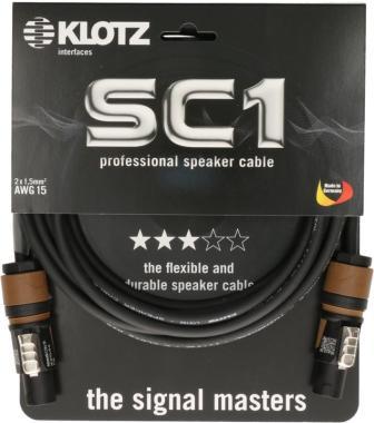 Klotz kabel 2 x 1,5 mm² PVC speakON 2p muž/muž plastový obal - 10m