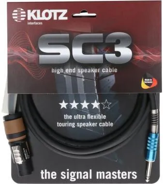 Klotz 2 x 2,5 mm² hangfalkábel PVC speakON 2p mama (NL2FXX) - jack 2p papa - 2m