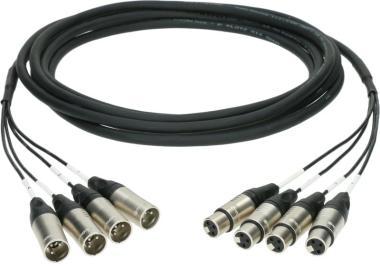 Klotz IM kabel 4-cs. analogový loom, symetrický 4 x XLR 3p samice - 4 x XLR 3p samec, 3m