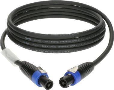 Klotz kabel speakON 4p, 4 x 2,5 mm², PVC, metalový kryt, 0,5m