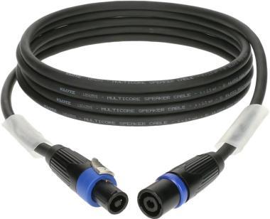 Klotz kabel speakON 4p, 4 x 2,5 mm², PVC, 0,5m, kovový kryt