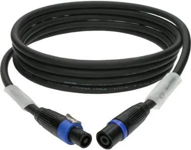 Klotz 4 x 4,0 mm² hangfalkábel PVC speakON 4p mama/papa fém burkolattal - 3m