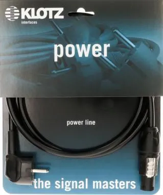 Klotz flexibilis H05VV-F tábkábel 3G 1,5 mm² Schuko 90° - powerCON TRUE1 - 3m