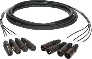 Klotz 4-cs. analóg loom - szimmetrikus 4 x XLR 3p mama - 4 x XLR 3p papa - 50m