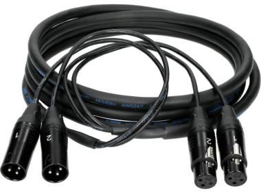 Klotz skupinový kabel 2 x XLR 3p, černý, 1,5m