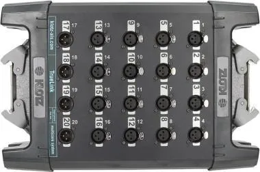 Klotz TrueLink Pro 16/4 XLR 3p - 2x Han® D papa 20 csatornás stage box - közös földelés - 0,36m