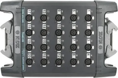Klotz TrueLink Pro 20/0 XLR 3p - 2x Han® D papa 20 csatornás stage box - közös földelés - 0,36m
