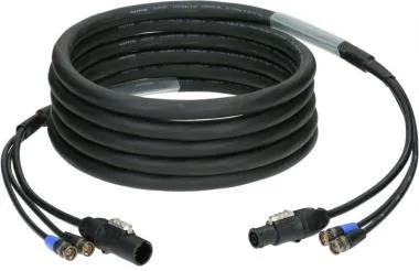 Klotz 6G SDI videó és táp 3G1.5 hibrid kábel 2 x UHD BNC + powerCON TRUE1 - 30m