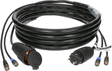 Klotz hybridní video a napájecí kabel 2 x UHD BNC + Schuko - 35m