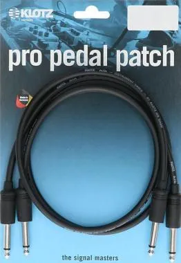 Klotz aszimmetrikus profi patch kábel egyenes / pipa - pancake / jack dugó - 0,9m