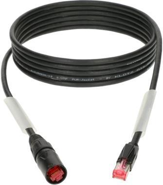 Klotz kabel CAT5e S/UTP etherCON-RJ45 0,5m černý