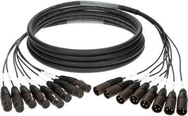 Klotz kabel 8x XLR 3p samec, 8x XLR 3p samice, 9m