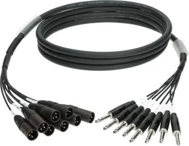 Klotz 8-cs. analóg loom - szimmetrikus 8 x XLR 3p papa - 8 x TRS Klotz csatlakozók - 3m