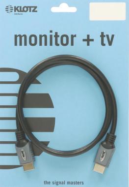 Klotz HDMI kabel 2.0, vysokorychlostní, Ethernet, 1m, pozlacené konektory