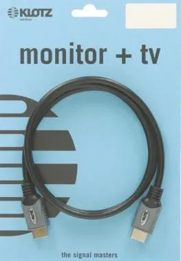 Klotz HDMI 2.0 prémium nagysebességű kábel Ethernet HDMI-A dugóval, aranyozott érintkezőkkel - 3m