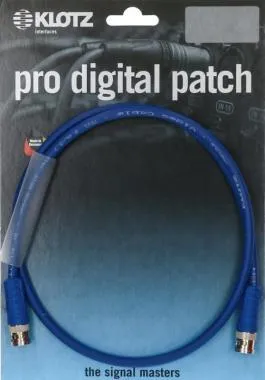 Klotz pro digitális vezetékek WordClock és AESid kábel BNCslim csatlakozók Damar&Hagen - 0,3m