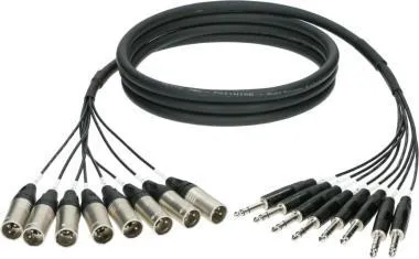 Klotz 8-cs. analóg loom - szimmetrikus 8 x XLR 3p papa - 8 x TRS Klotz csatlakozók - 3m