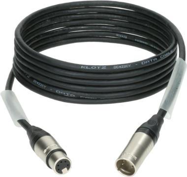 Klotz DMX kabel dvojité stínění XLR 5p nikel, 1,5m