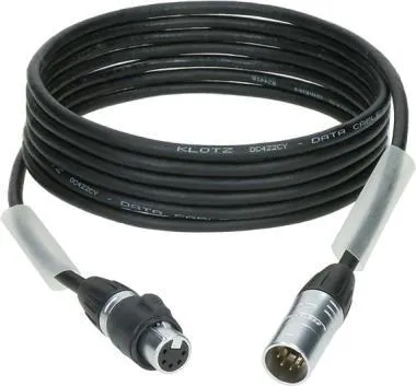 Klotz DC422CY dupla árnyékolt DMX kábel XLR 5p mama/papa (minden pin bekötve) IP65 - 50m