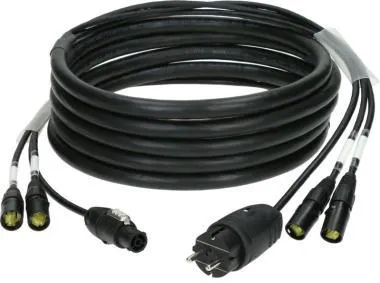 Klotz CAT7 és táp 3G1.5 hibrid kábel 2 x etherCON + Schuko => powerCON TRUE1 - 20m