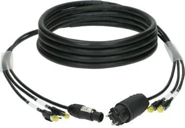 Klotz CAT7 és táp 3G2,5 hibrid kábel 2 x RJ45 + Schuko => powerCON TRUE1 - 15m