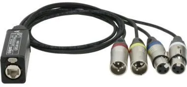 Klotz CATLink MINI 2/2-cs. csoportkábel adapter etherCON mama - 2/2 x XLR 3p papa/mama - 0,8m
