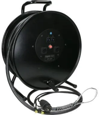 Klotz CAT7 és táp 3G1.5 hibrid kábeldob 2 x RJ45 => etherCON + Schuko => powerCON TRUE1 - 50m