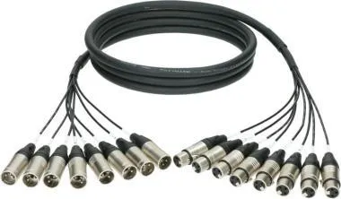 Klotz 8-cs. analóg loom - szimmetrikus 8 x XLR 3p mama - 8 x XLR 3p papa Klotz csatlakozók - 15m