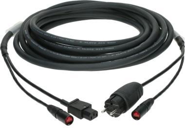 Klotz hybridní kabel CAT5e a napájení 1 x etherCON + Schuko => 1 x etherCON + IEC - 10m