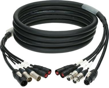 Klotz hybridní kabel CAT5e, 2 x etherCON, 2 x XLR 3p, powerCON TRUE1 - 10m