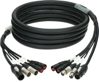 Klotz hybridní kabel CAT5e a DMX a napájení 3G2.5, 2 x etherCON, 2 x XLR 5p, powerCON TRUE1 - 20m