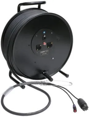 Klotz CAT5e és táp 3G1.5 hibrid kábeldob 1 x etherCON + Schuko => powerCON TRUE1 - 2,4m