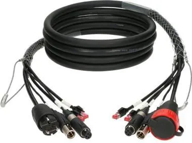 Klotz CAT5e és audió és táp 3G2.5 hibrid kábel 2 x RJ45 + 2 x convertCON + Schuko - 100m